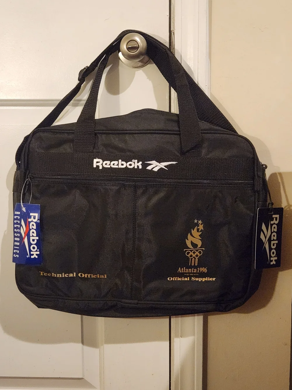 Reebok Black Laptop Bag with Atlanta 1996 Olympic Logo